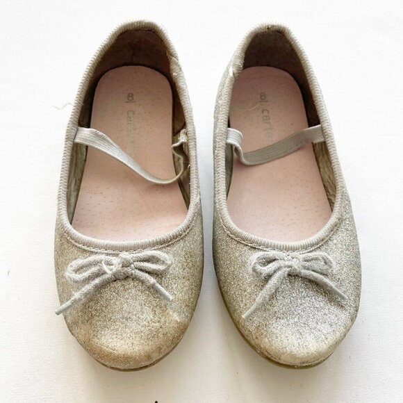 Carter's Other - Carter's Silver Glitter Ballet Flats Size 8